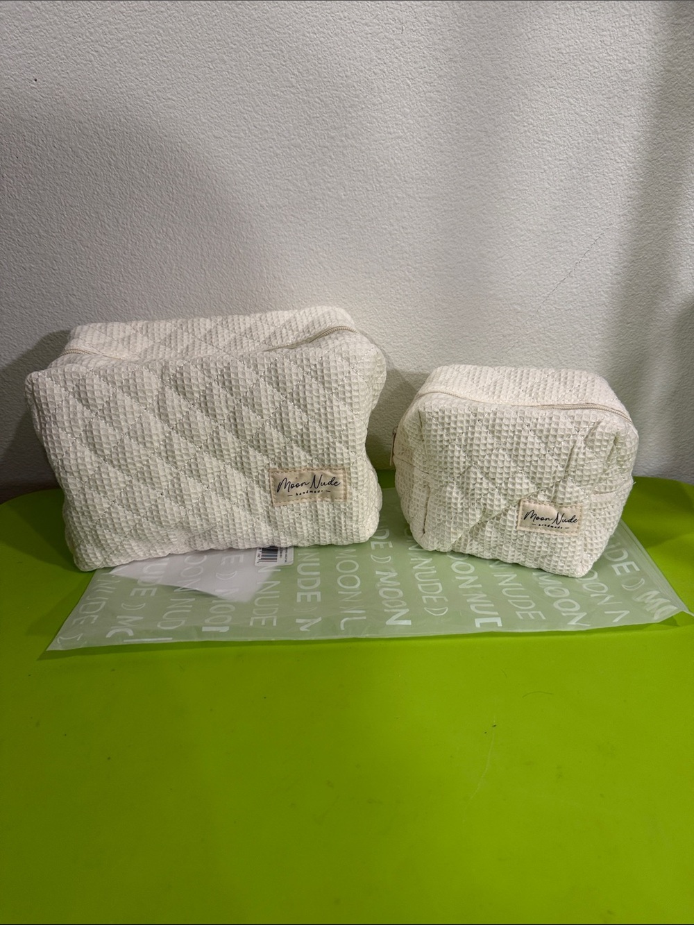 Moon Nude Cream Large and Mini Makeup Bag Set